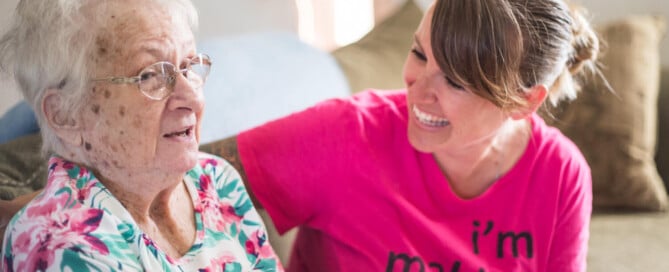 Caregiver with client