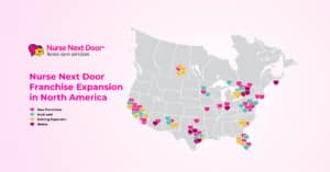 Nurse Next Door Franchise Development Map.