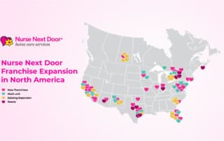 Nurse Next Door Franchise Development Map.